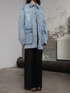 INTO THE EAST 25 Autumn/Winter Khaki Gray/Black Knitted Hollow Straight Pants ITE-E1DGSS021BL20PT-HEI Black (E1DGSS027CM20PT)